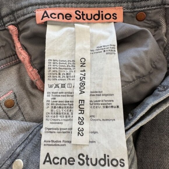 Acne Grey Slim Jeans - Picture 2 of 4